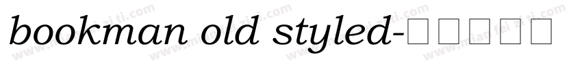 bookman old styled字体转换